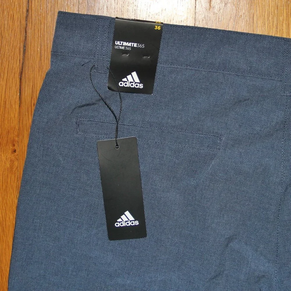 Adidas Ultimate 365 Herringbone Woven Golf Shorts Mens 36 Navy Blue